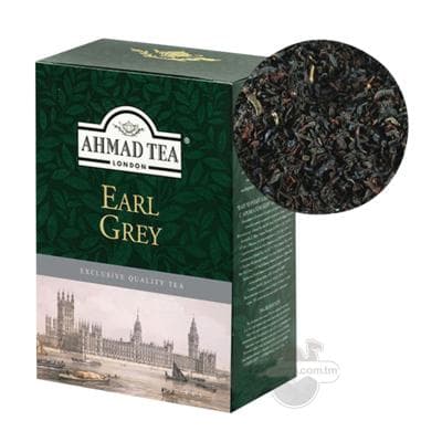 Gara çaý Ahmad Tea Earl Grey bergamotly, ýaprakly, 100 gr