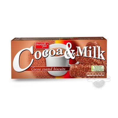 Biskwit Sweet Plus "Cocoa&Milk" kakao-süýt örtügi bilen örtülen, 140 gr