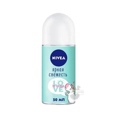 Antiperspirant şarikli Nivea Love Яркая свежесть, 50 ml