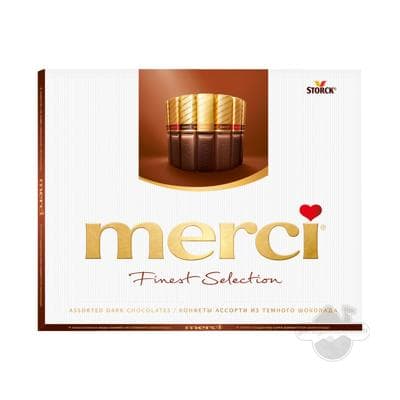 Merci Süýjileri gara şokoladly Assorti, 250 gr