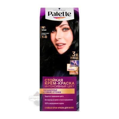 Saç üçin krem-kraska Palette N1 (1-0) - Gara, 50 ml
