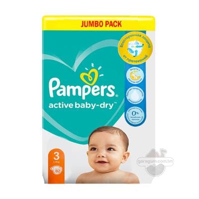 Çaga arlygy Pampers Active Baby-Dry 3 Midi 6-10 кг, 82 шт