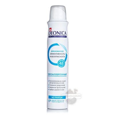 Antiperspirant Deonica "Gipoallergen", 200 ml