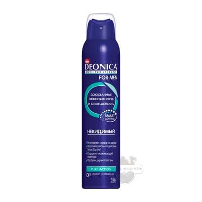 Antiperspirant Deonica For Men "Görünmeýän", 200 ml