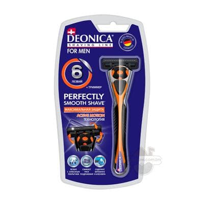 Erkekler üçin britwa Deonica For Men 6 lezwiýaly, ýokary gorag