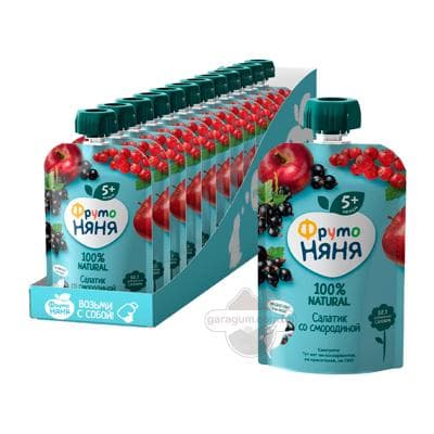 Çaga püresi "ФрутоНяня" smorodinaly salat, 90 gr