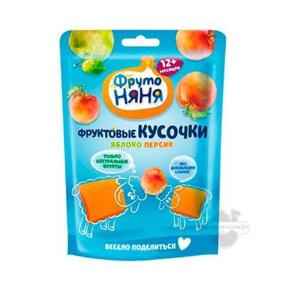 "ФрутоНяня" alma we şetdaly miwe bölejikleri, 53 gr