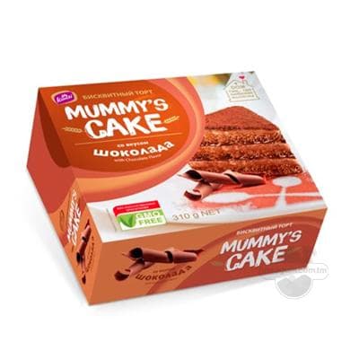 Biskwit torty Konti "Mummy's cake" şokolad tagamly, 310 gr