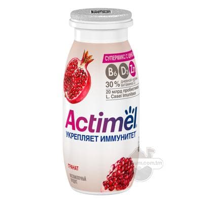 Içilýän ýogurt Danone "Actimel" nar we sinkli 1.5%, 95 gr