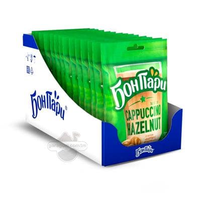Karamel süýji Бон Пари kapuçino we funduk tagamly, 65 gr