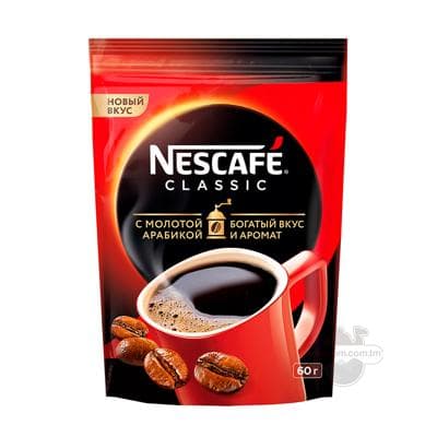 Kofe Nescafe classic owradylan arabikaly, 60 gr