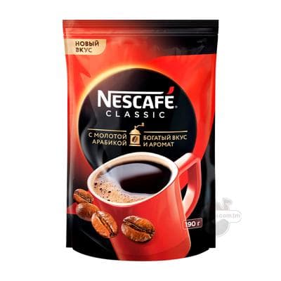 Kofe Nescafe classic owradylan arabikaly, 190 gr