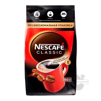 Kofe Nescafe classic owradylan arabikaly, 750 gr
