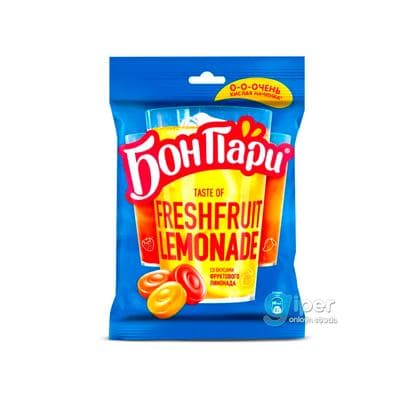 Karamel süýji Бон Пари turşy miweli limonad tagamly, 65 gr