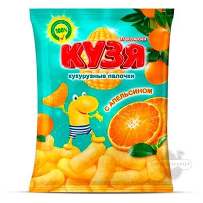 Süýji mekgejöwen taýajyklary Кузя "Лакомкин" pyrtykal tagamly, 100 gr