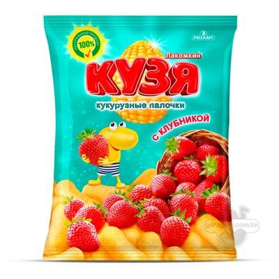 Süýji mekgejöwen taýajyklary Кузя "Лакомкин" ýertudana tagamly, 100 gr