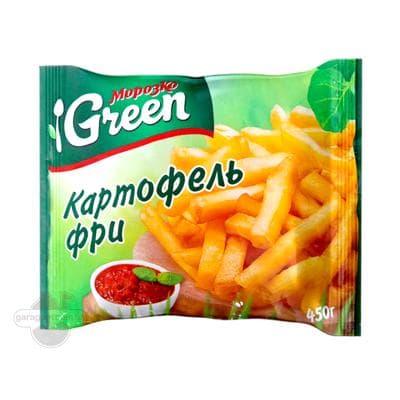 Ýeralmadan tiz taýýarlanylýan fri "Морозко Green" doňdurylan, 450 gr