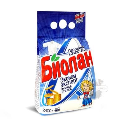 Kir ýuwujy soda Биолан "Ekonom ekspert" (elde ýuwmak üçin), 2400 gr