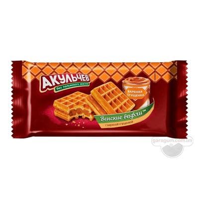 Biskwit Акульчев wafli gaýnadylan sguşýonkaly, 100 gr