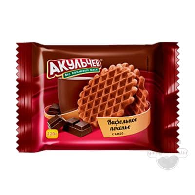 Biskwit Акульчев wafli kakaoly, 220 gr