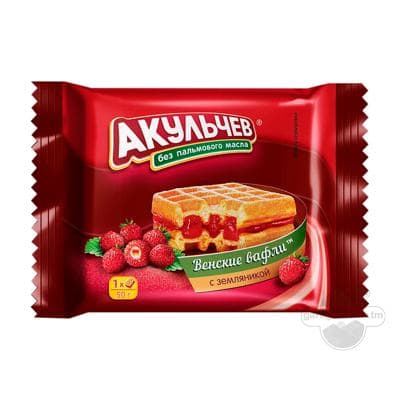 Biskwit Акульчев wafli ýertudana tagamly, 50 gr