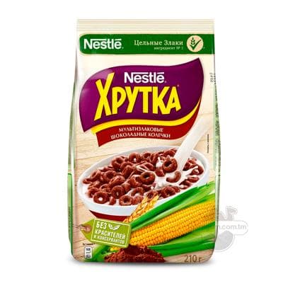 Taýýar ertirlik Хрутка "Şokoladly halkalar", 210 gr