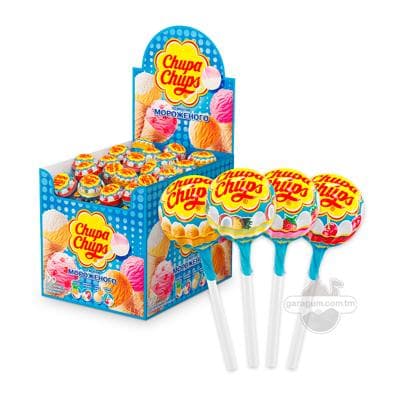 Karamel süýji "Chupa-Chups" kokos we ananas tagamly, 15 gr