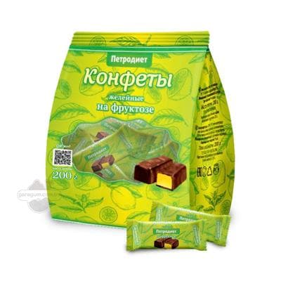 Şokolad örtükli žele süýjüler Петродиет на фруктозе, 200 gr