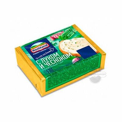 Ereme peýnir Hochland soganly we sarymsakly, 35%, 50 gr