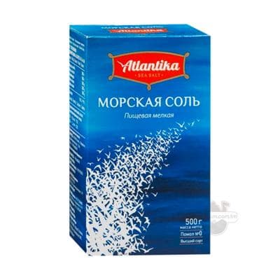 Deňiz duzy "Atlantika" üweme №0, 500 gr