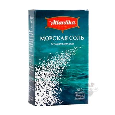 Deňiz duzy "Atlantika" üweme №1, 500 gr