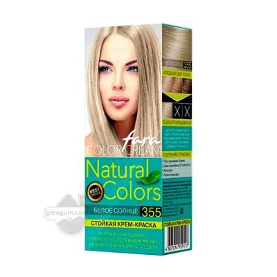 Saç üçin boýag Fara Natural Colors, №355 - Ak gün