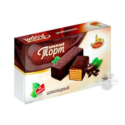 Şokolad-waflili tort Вереск "Шоколадный" на фруктозе, 190 gr