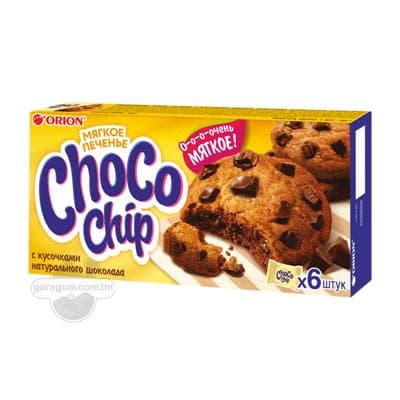 Ýumşak köke Orion Choco Chip şokolad bölekleri bilen, (6 sany) 120 gr