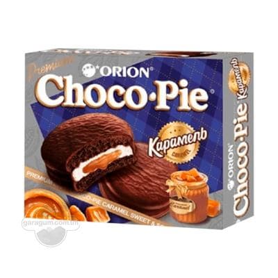 Pirožny Orion Choco Pie "Karamel", 12 sany (360 gr)
