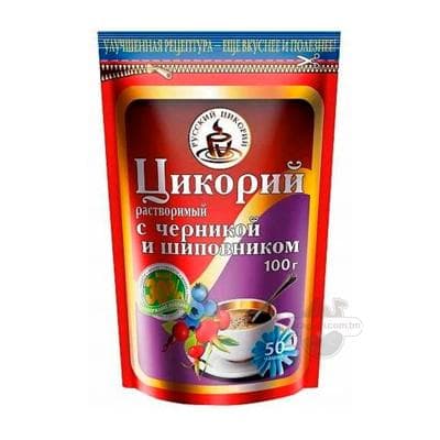 Kofe içgisi (Цикорий) ereýän "Русский цикорий" çernika we şipownikli, 100 gr