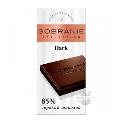 Ajy şokolad Sobranie "Dark" 85%, 90 gr