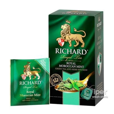 Gök çaý Richard Royal "Moroccan Mint" haltajykly, 2 gr (25 sany)