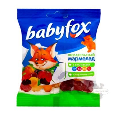 Çeýnelýän marmelad "babyfox", 30 gr