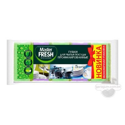 Gap-gaç ýuwmak üçin gubka Master Fresh, 5 sany