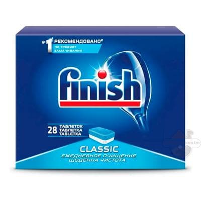 Gap-gaç ýuwýan maşynlar üçin tabletkalar Finish classic, 28 sany