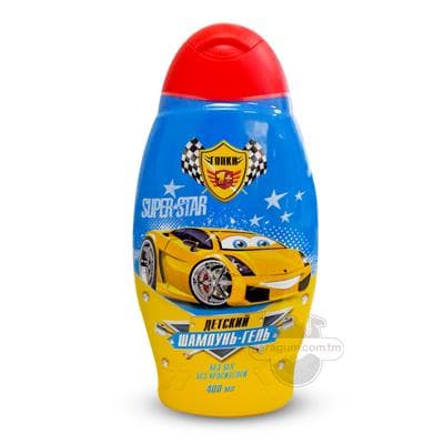 Çagalar üçin şampun-gel Гонки "Super star", 400 ml