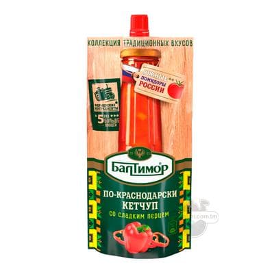 Ketçup Балтимор "По-Краснодарски" süýji burç bilen, 260 gr