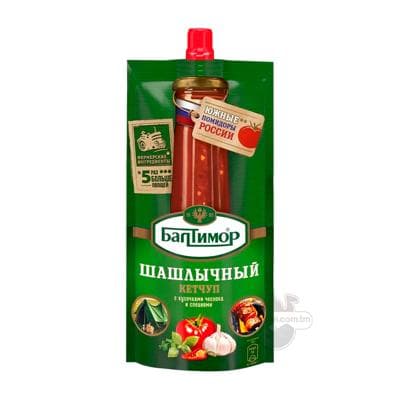 Ketçup Балтимор "Çişlik tagamly" sarymsak bölejikli we spesiýaly, 260 gr