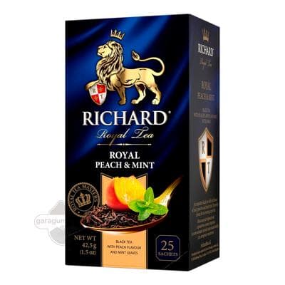 Gara çaý Richard Royal "Şetdaly & Narpyz" haltajykly, 25 sany, 50 gr