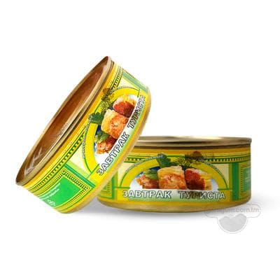 Sterilizasiýa edilen etli konserwa "Завтрак туриста", 240 gr