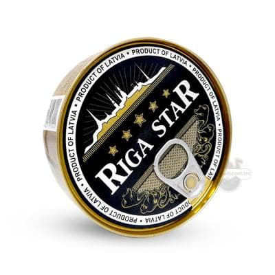 Ýagly şprotlar "Riga Star" kakadylan balyklardan, 200 gr