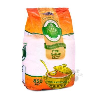 Nahar duzy "Nur",ýodlaşdyrylan, üwelen №1, 850 gr