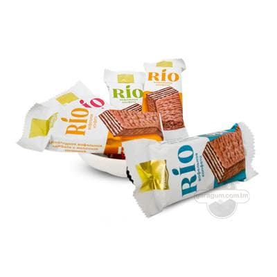 Wafli Krember "Rio" şokolad we süýt naçinkaly, 250 gr