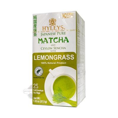 Tebigy ýapon arassa matça çaý HYLEYS seýlon sençe we lemongrassly haltajykly, 25 sany, 37.5 gr